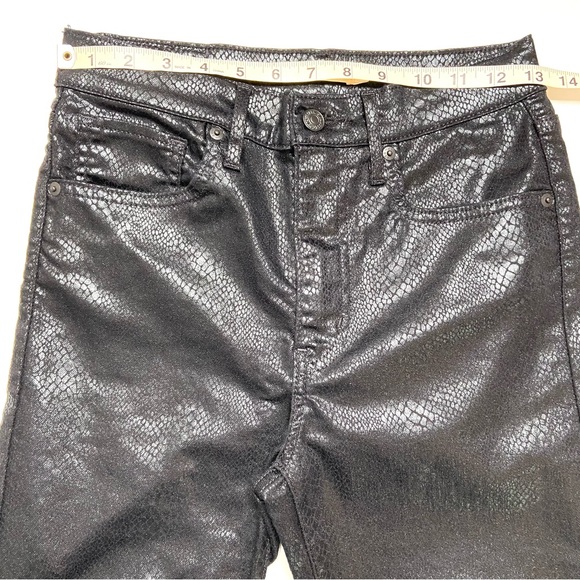 LEVI’S Premium Mile High Super Skinny Black Snakeskin Print Jean - Picture 13 of 16